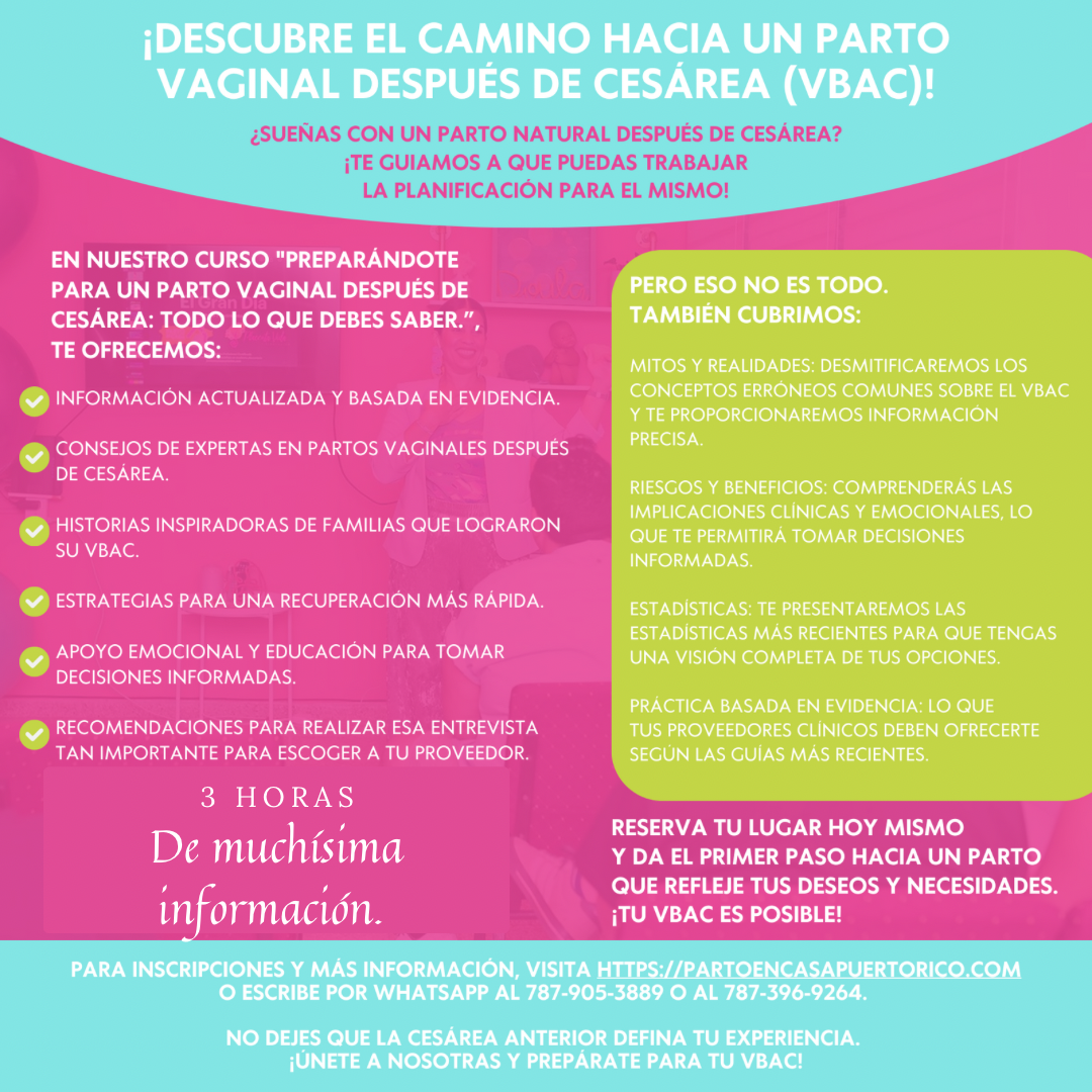 Preparándote para un Parto Vaginal Después de Cesárea: todo lo que debes saber.